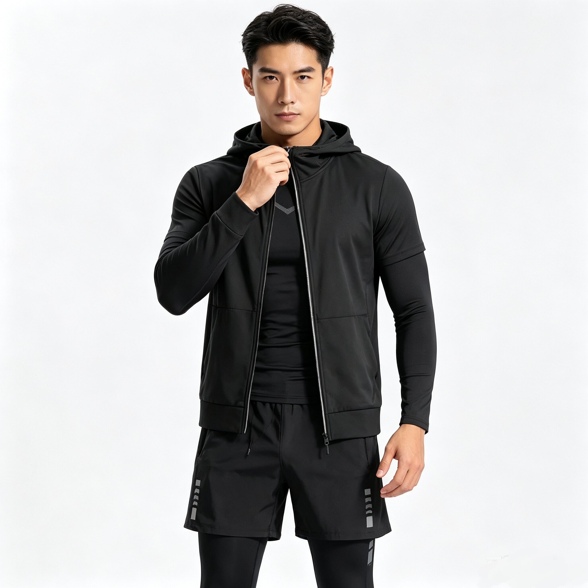 Running Gear Autumn - Herren Fitness-Laufset Enganliegende Schnelltrocknende Sportbekleidung für