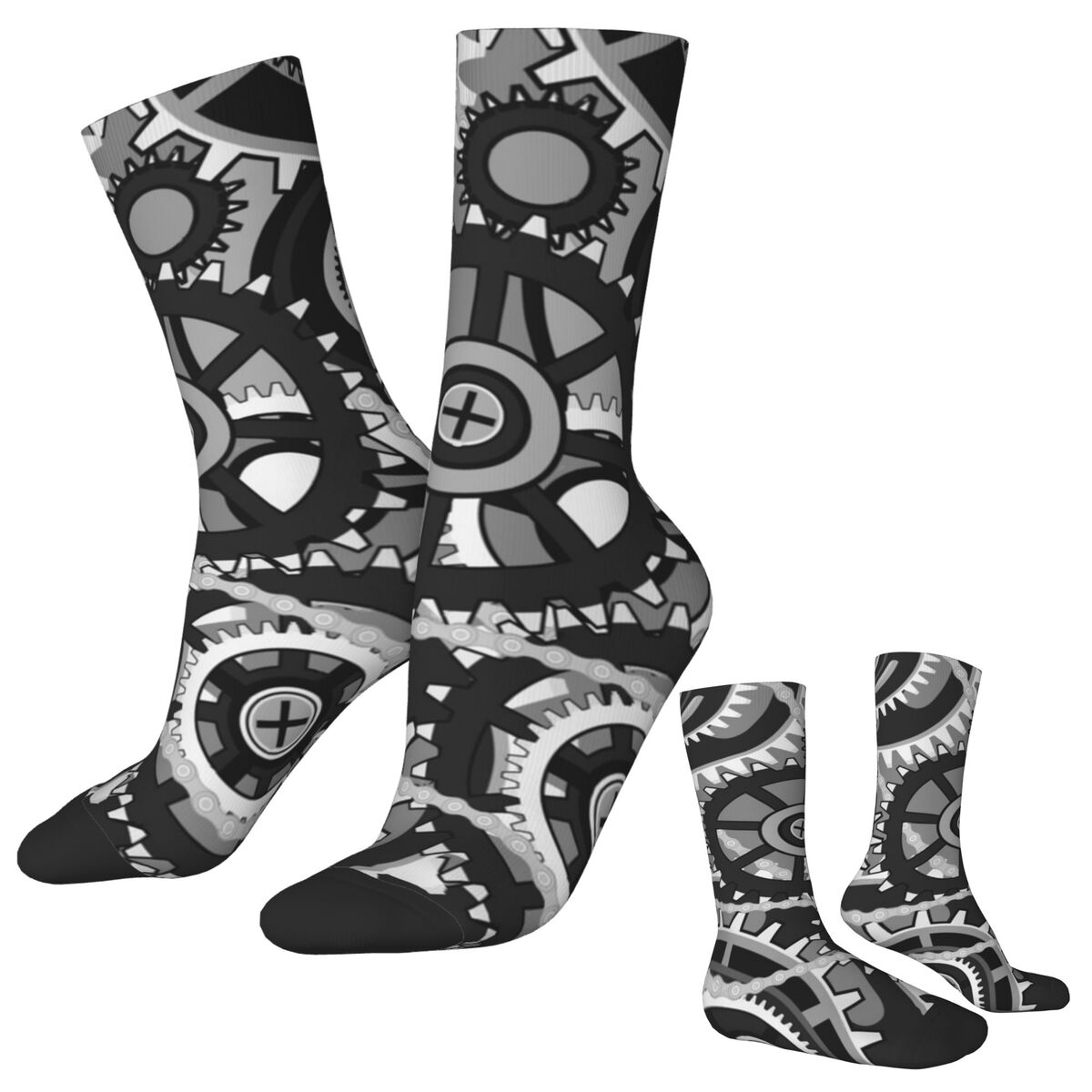 Running Gear Gifts For Men - Zahnräder Vintage Räder Strümpfe Männer Drucken