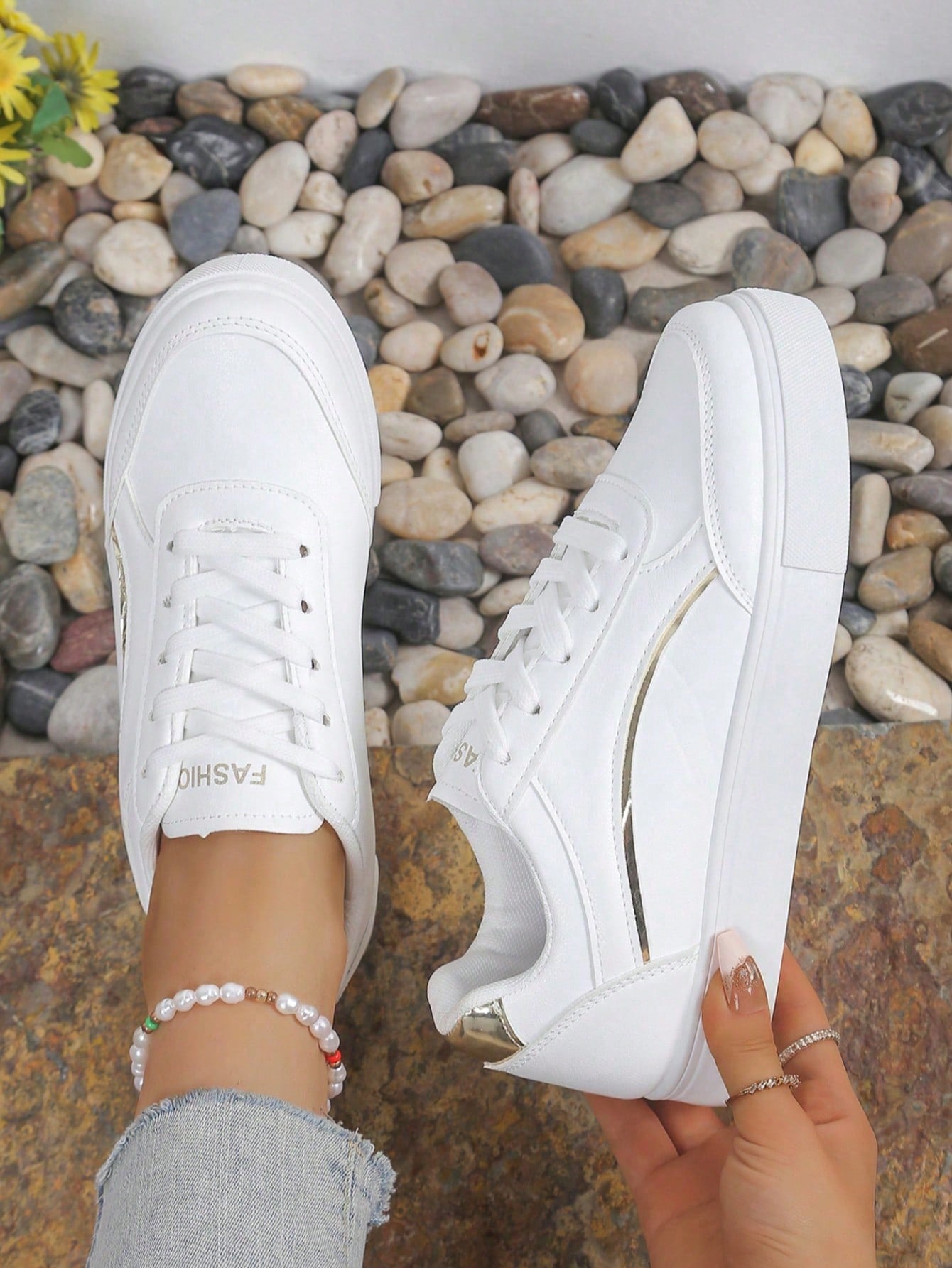 Weiße Freizeit-Sneaker für Dam – Running Gear Women Bewertung und Preis